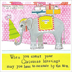Elephant Holiday Card Elephant Holiday Card