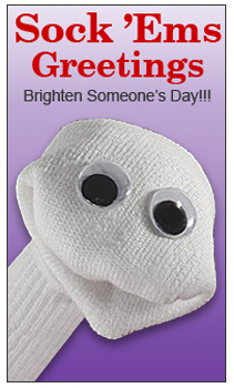 Sock 'Ems Greeting Cards
