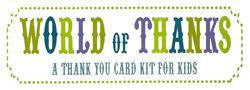 World of Thanks Note Cards for Kids