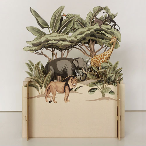 Jungle Animals Card - Click Image to Close