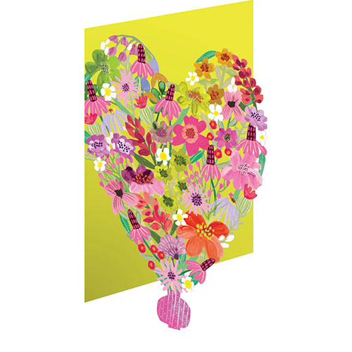 Flower Heart Card - Click Image to Close