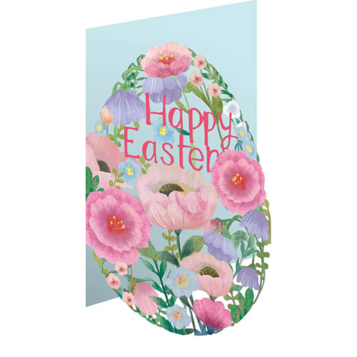 Easter Egg Flowers Card - Click Image to Close