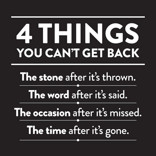 4 Things You Can't Get Back Card - Click Image to Close