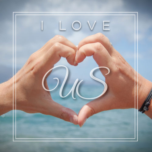 I Love Us Greeting Card - Click Image to Close