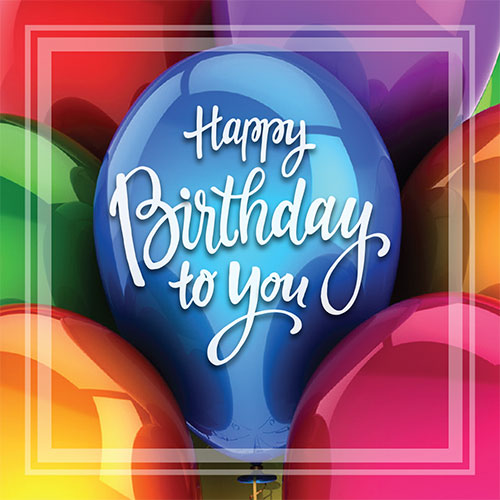 Happy Birthday To You Card (Balloons) - Click Image to Close