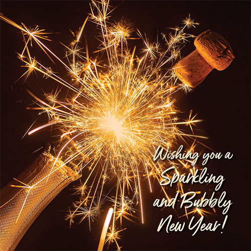 Sparkling And Bubbly New Year Card - Click Image to Close