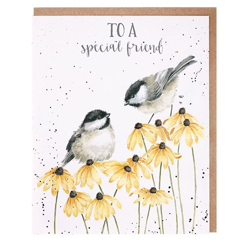 To A Special Friend Card (Chickadees) - Click Image to Close