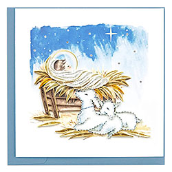 Baby Jesus In Manger Card