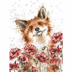 Poppy Field Card (Fox)