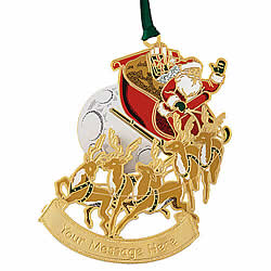 Santa on Sleigh Ornament