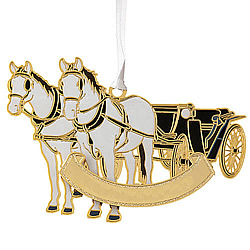 Horse Drawn Carriage Ornament (Single)